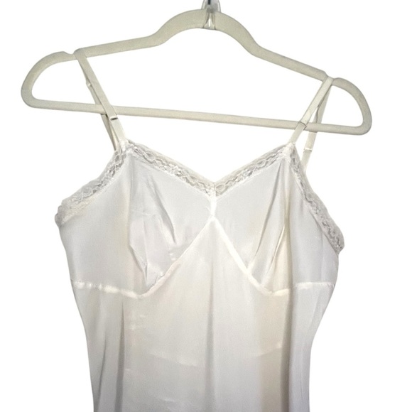 Vintage Maxi Slip Dress With Lace Trim Size 34 Medium - Picture 3 of 11